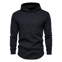 AIOPESON Cotton Streetwear Hoodies Men Casual Hip Hop Solid Color Waffle Pullover Sweatshirt Men New Autumn Simple Hoodie Male