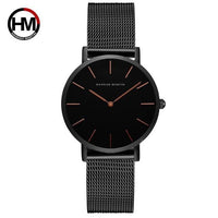 Japan Quartz Movement High Quality 36mm hannah Martin Women Stainless Steel Mesh Rose Gold Waterproof Ladies Watch Dropshipping - Hig4dm