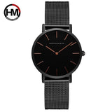 Japan Quartz Movement High Quality 36mm hannah Martin Women Stainless Steel Mesh Rose Gold Waterproof Ladies Watch Dropshipping - Hig4dm