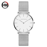 Japan Quartz Movement High Quality 36mm hannah Martin Women Stainless Steel Mesh Rose Gold Waterproof Ladies Watch Dropshipping - Hig4dm