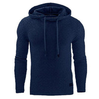 Men Solid Color  Plaid Hoodies Breathale Casual Sportswear