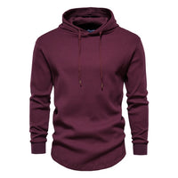 AIOPESON Cotton Streetwear Hoodies Men Casual Hip Hop Solid Color Waffle Pullover Sweatshirt Men New Autumn Simple Hoodie Male