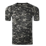 Camouflage Shirt Quick Dry Breathable Tights Army Tactical T-shirt Mens Compression T Shirt Fitness Summer Bodybulding