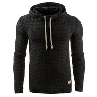 Men Solid Color  Plaid Hoodies Breathale Casual Sportswear