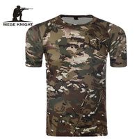 Camouflage Shirt Quick Dry Breathable Tights Army Tactical T-shirt Mens Compression T Shirt Fitness Summer Bodybulding