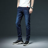 2020 New Men's Skinny White Jeans Fashion Casual Elastic Cotton Slim Denim Pants Male Brand Clothing Black Gray Khaki