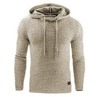 Men Solid Color  Plaid Hoodies Breathale Casual Sportswear