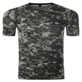 Camouflage Shirt Quick Dry Breathable Tights Army Tactical T-shirt Mens Compression T Shirt Fitness Summer Bodybulding