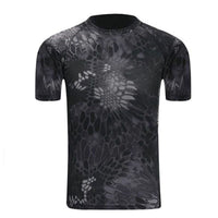 Camouflage Shirt Quick Dry Breathable Tights Army Tactical T-shirt Mens Compression T Shirt Fitness Summer Bodybulding