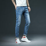 2020 New Men's Skinny White Jeans Fashion Casual Elastic Cotton Slim Denim Pants Male Brand Clothing Black Gray Khaki