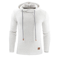 Men Solid Color  Plaid Hoodies Breathale Casual Sportswear