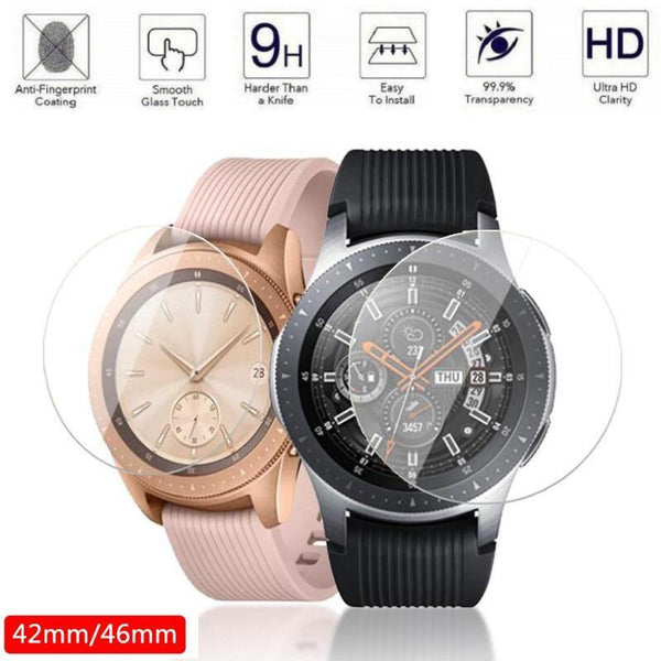 2pcs Tempered Glass Screen Protector for Samsung Galaxy Watch 46mm 42mm Protective Screen Film Anti Explosion Guard Watch Band - Hig4dm