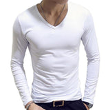 2020 Spring Men T-Shirts Long Sleeve O-Neck Casual Fitness Jogging Solid Fashion Tee Basic Running Homme Top Clothing - Hig4dm