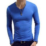 2020 Spring Men T-Shirts Long Sleeve O-Neck Casual Fitness Jogging Solid Fashion Tee Basic Running Homme Top Clothing - Hig4dm