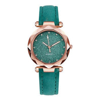 Dropshipping Women Romantic Starry Sky Wrist Watch Leather Rhinestone Designer Ladies Clock Simple Dress Gfit Montre Femme D30 - Hig4dm