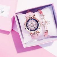 2019 Women Watches Bracelet set Starry Sky Ladies Bracelet Watch Casual Leather Quartz Wristwatch Clock Relogio Feminino - Hig4dm