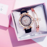 2019 Women Watches Bracelet set Starry Sky Ladies Bracelet Watch Casual Leather Quartz Wristwatch Clock Relogio Feminino - Hig4dm