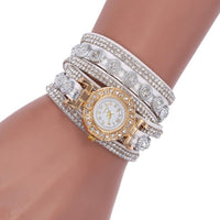 Korean Velvet Bracelet watch Luxury Full Diamond Watch Retro Style Ladies Round Long Quartz Watch HOT SALE - Hig4dm