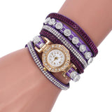 Korean Velvet Bracelet watch Luxury Full Diamond Watch Retro Style Ladies Round Long Quartz Watch HOT SALE - Hig4dm