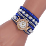 Korean Velvet Bracelet watch Luxury Full Diamond Watch Retro Style Ladies Round Long Quartz Watch HOT SALE - Hig4dm