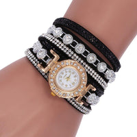 Korean Velvet Bracelet watch Luxury Full Diamond Watch Retro Style Ladies Round Long Quartz Watch HOT SALE - Hig4dm