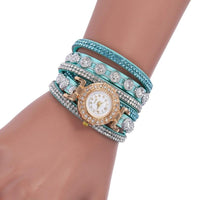 Korean Velvet Bracelet watch Luxury Full Diamond Watch Retro Style Ladies Round Long Quartz Watch HOT SALE - Hig4dm