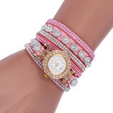 Korean Velvet Bracelet watch Luxury Full Diamond Watch Retro Style Ladies Round Long Quartz Watch HOT SALE - Hig4dm