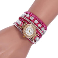 Korean Velvet Bracelet watch Luxury Full Diamond Watch Retro Style Ladies Round Long Quartz Watch HOT SALE - Hig4dm