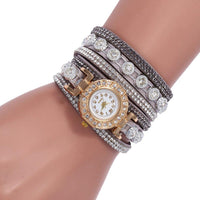 Korean Velvet Bracelet watch Luxury Full Diamond Watch Retro Style Ladies Round Long Quartz Watch HOT SALE - Hig4dm