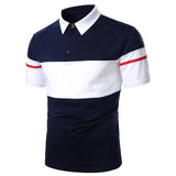 Men Polo Men Shirt Short Sleeve Polo Shirt Contrast Color Polo New Clothing Summer Streetwear Casual Fashion Men tops - Hig4dm