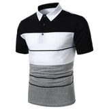 Men Polo Men Shirt Short Sleeve Polo Shirt Contrast Color Polo New Clothing Summer Streetwear Casual Fashion Men tops - Hig4dm