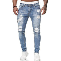 Mens Jeans Hip Hop Black Blue Cool Skinny Ripped Stretch Slim Elastic Denim Pants Large Size For Male Casual jogging jeans for m - Hig4dm