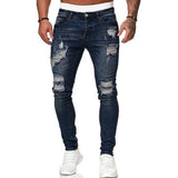 Mens Jeans Hip Hop Black Blue Cool Skinny Ripped Stretch Slim Elastic Denim Pants Large Size For Male Casual jogging jeans for m - Hig4dm