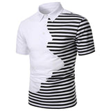 Men Polo Men Shirt Short Sleeve Polo Shirt Contrast Color Polo New Clothing Summer Streetwear Casual Fashion Men tops - Hig4dm