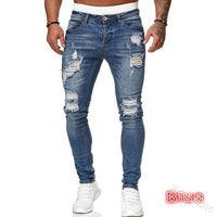 Mens Jeans Hip Hop Black Blue Cool Skinny Ripped Stretch Slim Elastic Denim Pants Large Size For Male Casual jogging jeans for m - Hig4dm