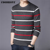 COODRONY Brand Sweater Men Fashion Casual Striped O-Neck Pull Homme Spring Autumn Cotton Knitwear Pullover Clothing Jersey C1003