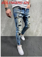 Mens Cool Designer Brand Black Jeans Skinny Zipper Draped jeans Men's jeans Smart Casual Frenum jeans Cargo Pants