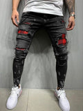 Mens Cool Designer Brand Black Jeans Skinny Zipper Draped jeans Men's jeans Smart Casual Frenum jeans Cargo Pants