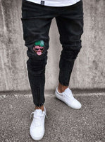 Long Pencil Pant Ripped Slim Blue Denim Spring Hole 2021 Fashion Thin Skinny Streetwear Jean for Men Boy Hiphop Trousers Clothes